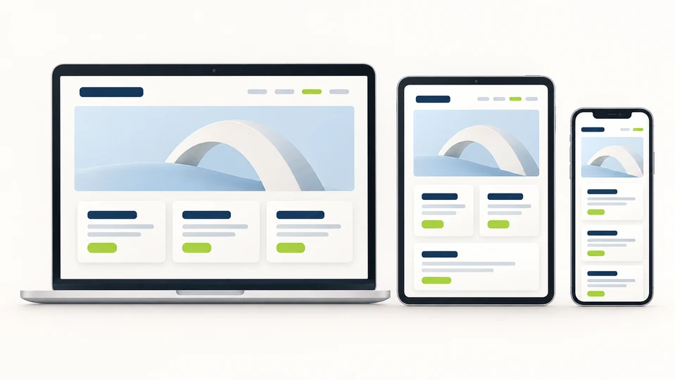 Layout per computer, tablet e telefono che mantengono la stessa gerarchia dei contenuti su schermi di larghezza diversa. Layout per computer, tablet e telefono che mantengono la stessa gerarchia dei contenuti su schermi di larghezza diversa.